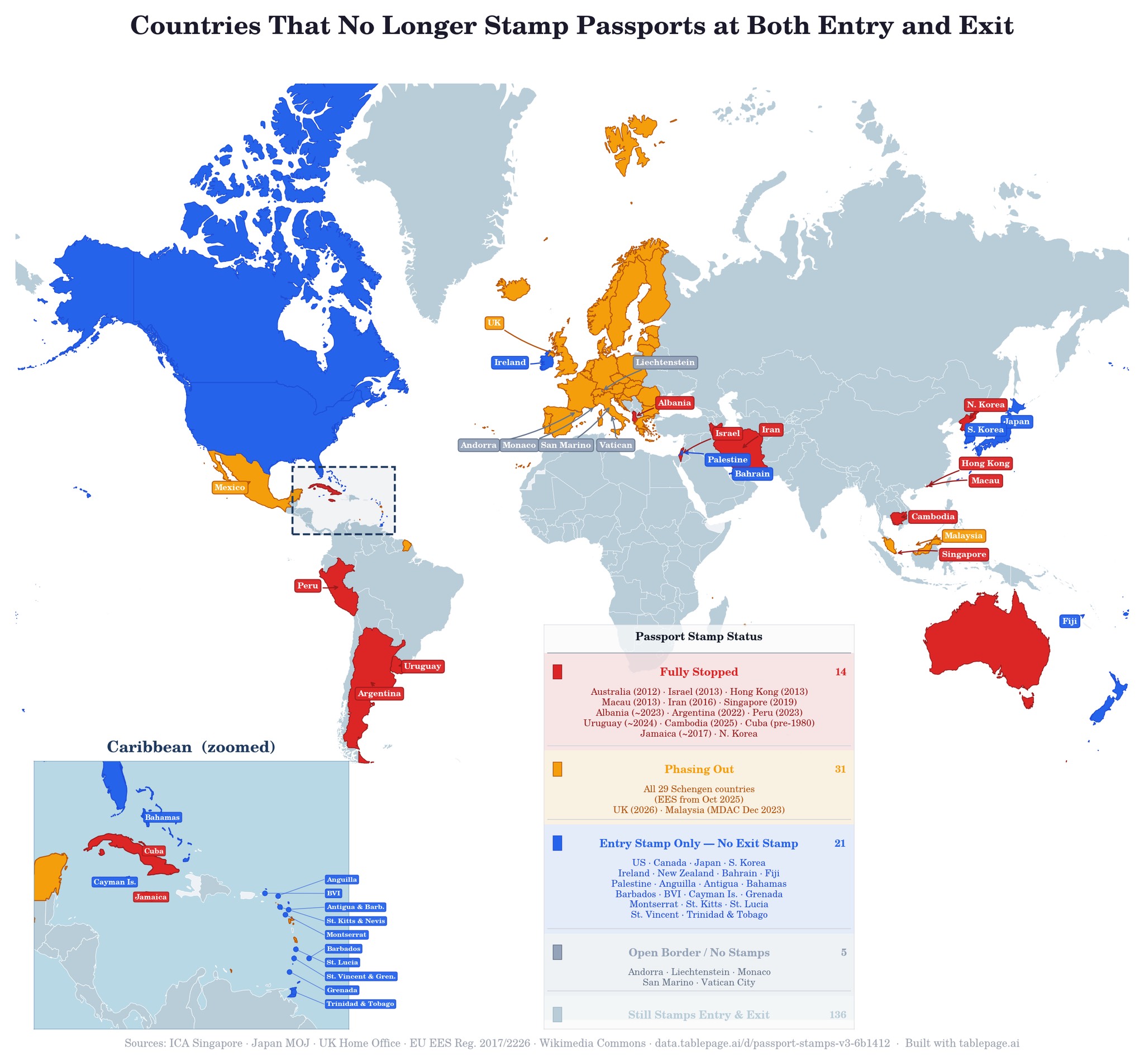 Countries That No Longer Stamp Passports at Both Entry and Exit